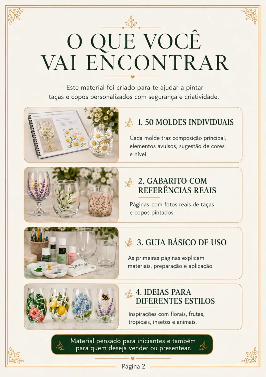 Página explicando o que você vai encontrar no material