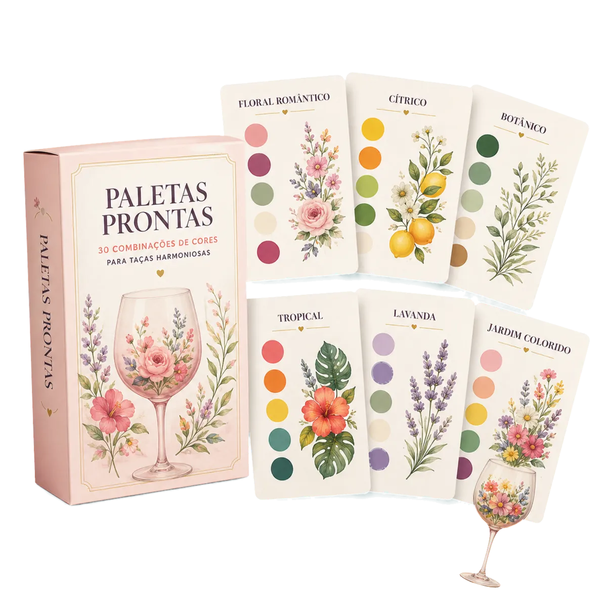 Mockup do bônus PALETAS PRONTAS: 30 COMBINAÇÕES DE CORES