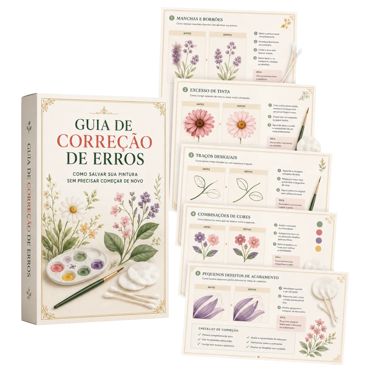 Mockup do bônus GUIA DE CORREÇÃO DE ERROS